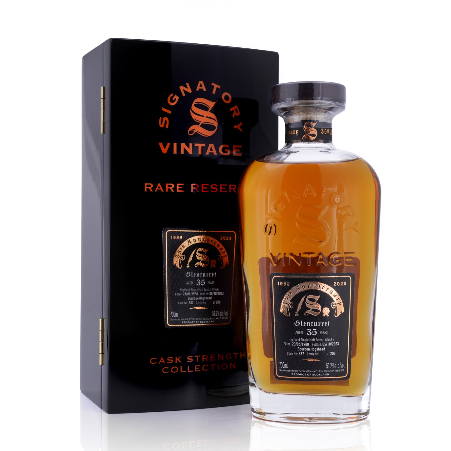 Glenturret 35 Years Old 1988/2023 Bourbon hogshead #537 Cask Strength Collection 35th Anniversary Signatory Vintage 51.2% 700ml