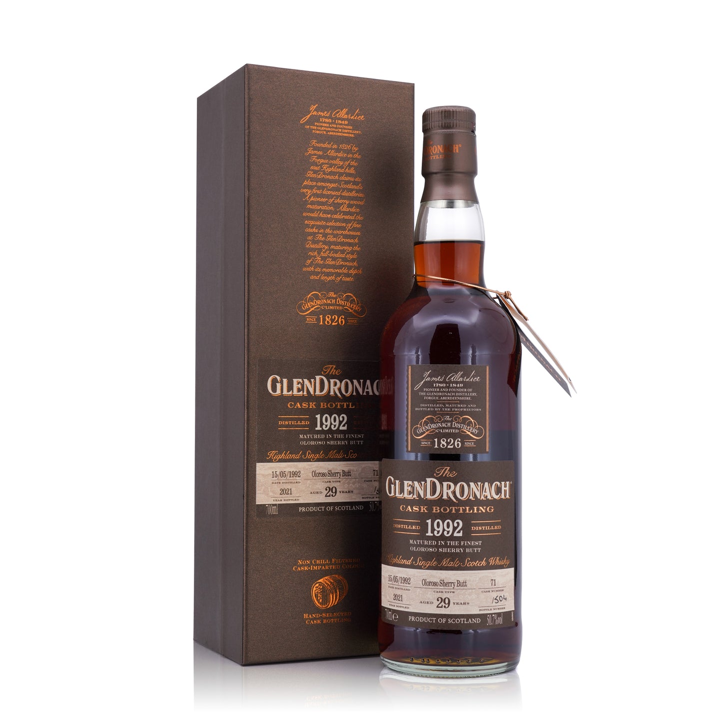 Glendronach 29 Years Old 1992/2021 Oloroso Sherry Butt #71 Batch 19 Distillery Bottling 50.7% 700ml