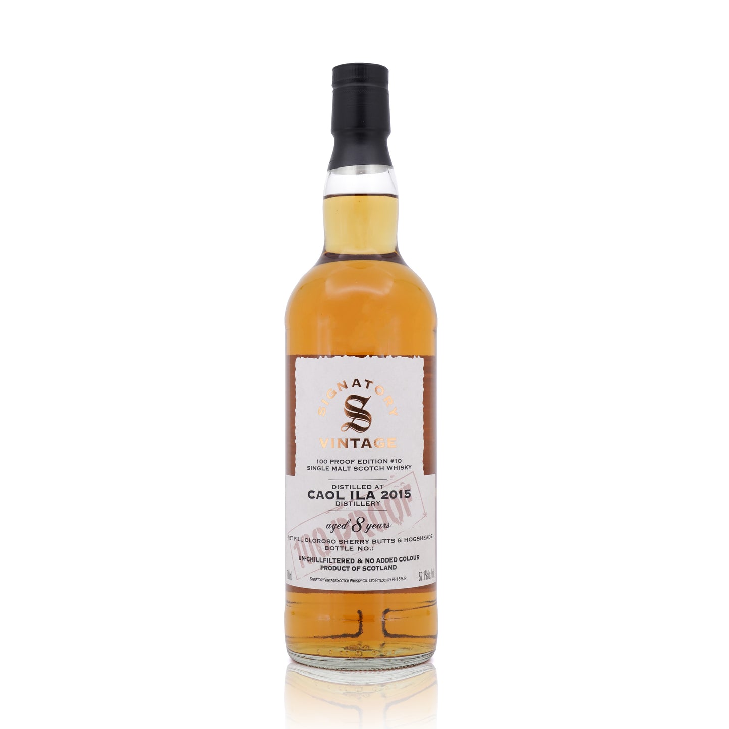 Caol Ila 8 Years Old 2015/2023 1st Fill Oloroso Sherry Butts 100 Proof Edition #10 Signatory Vintage 57.1% 700ml