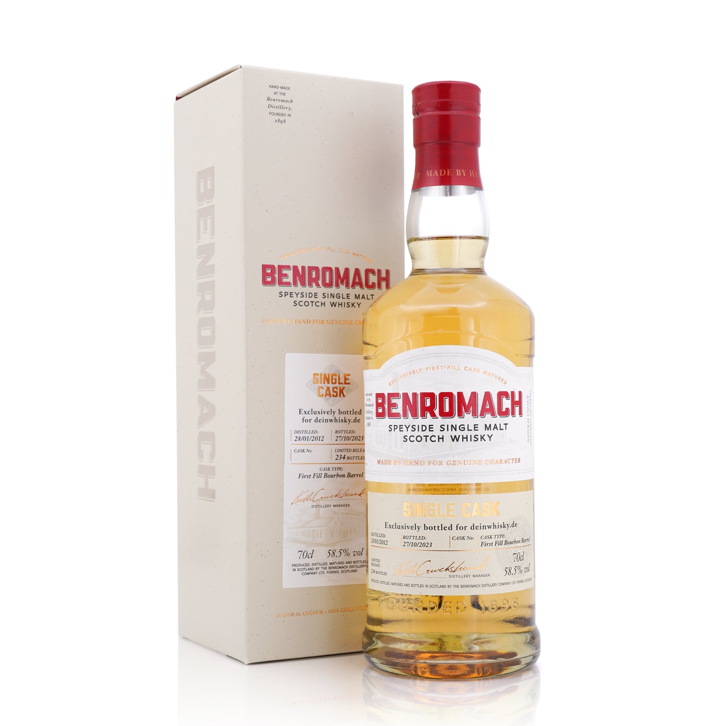 Benromach 11 Years Old 2012/2023 1st Fill Bourbon Barrel for deinwhisky.de #62 58.5% 700ml