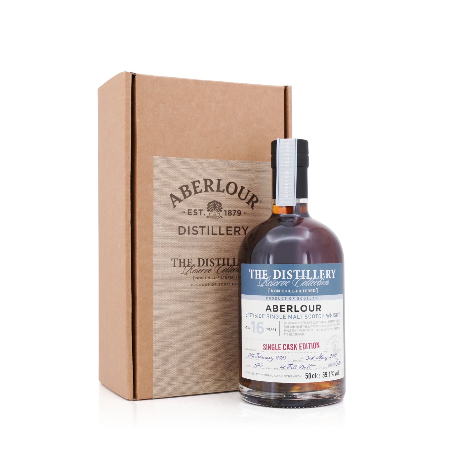 Aberlour 16 Years Old 2003/2019 Distillery Reserve 1st Fill Sherry Butt Single Cask #9043 59.1% 500ml