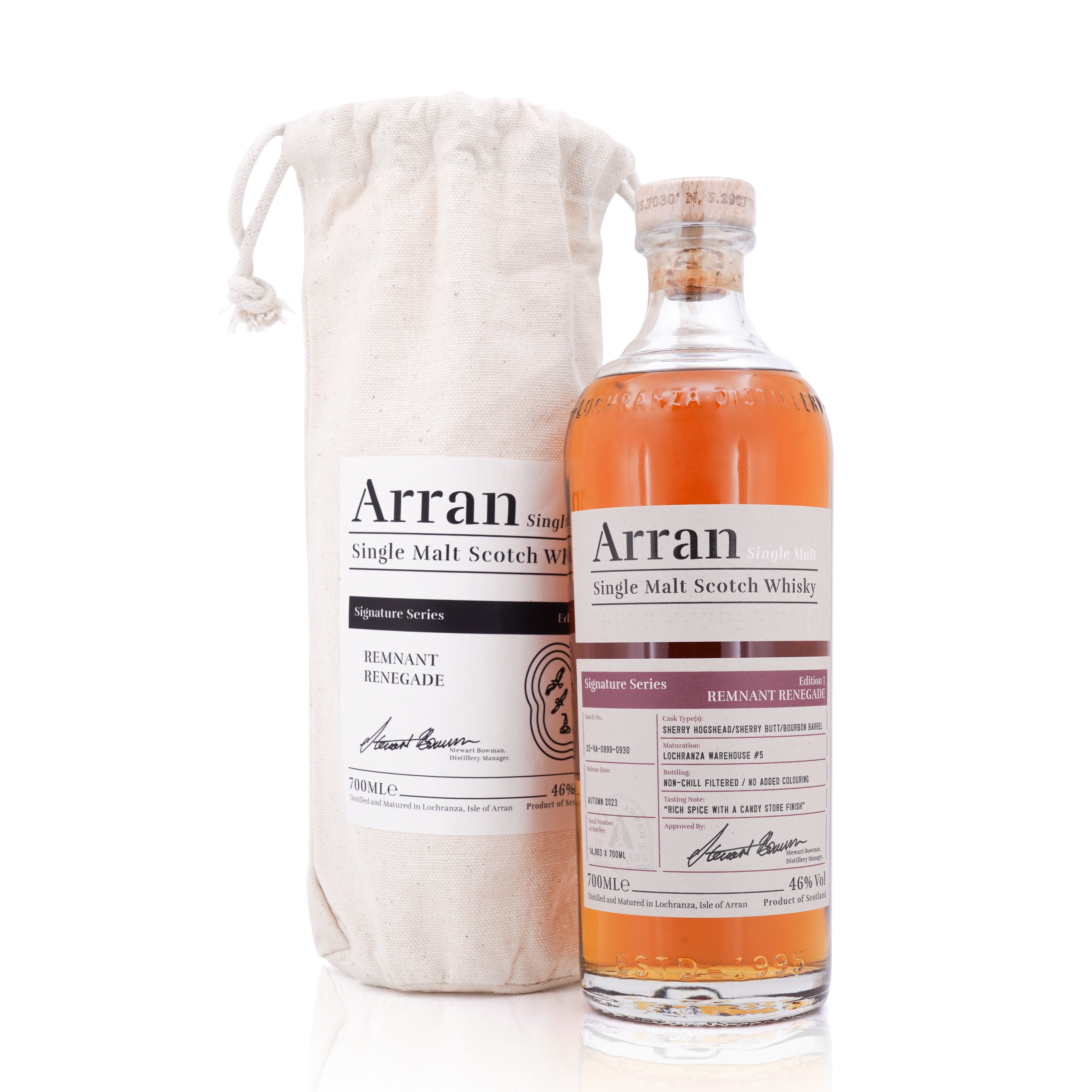 Arran The Signature Series Edition 1 - Remnant Renegade 46% 700ml – Maltism