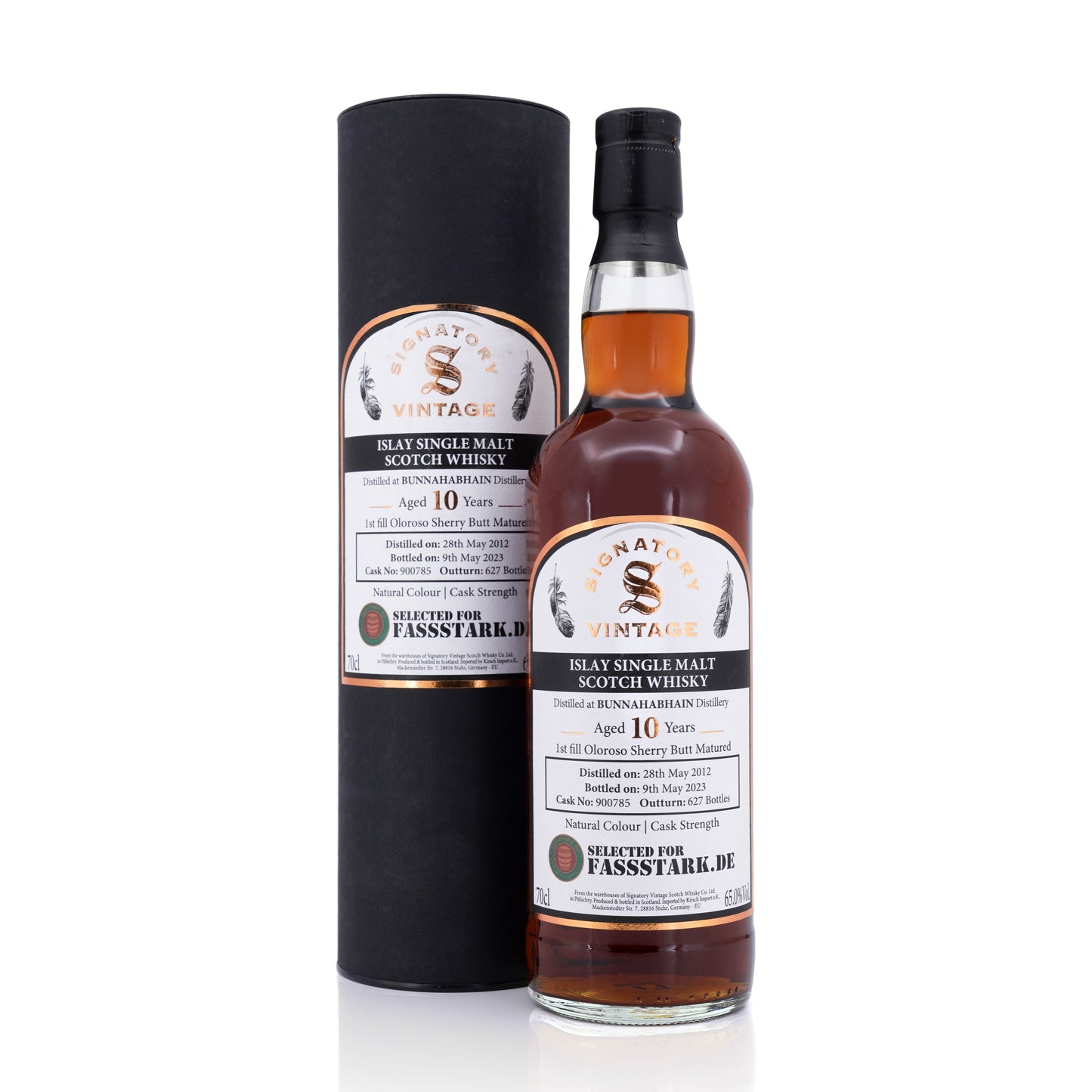 Bunnahabhain 10 Years Old 2012/2023 Sherry Cask #900785 Signatory Vintage Cask Strength for fassstark.de 65% 700ml