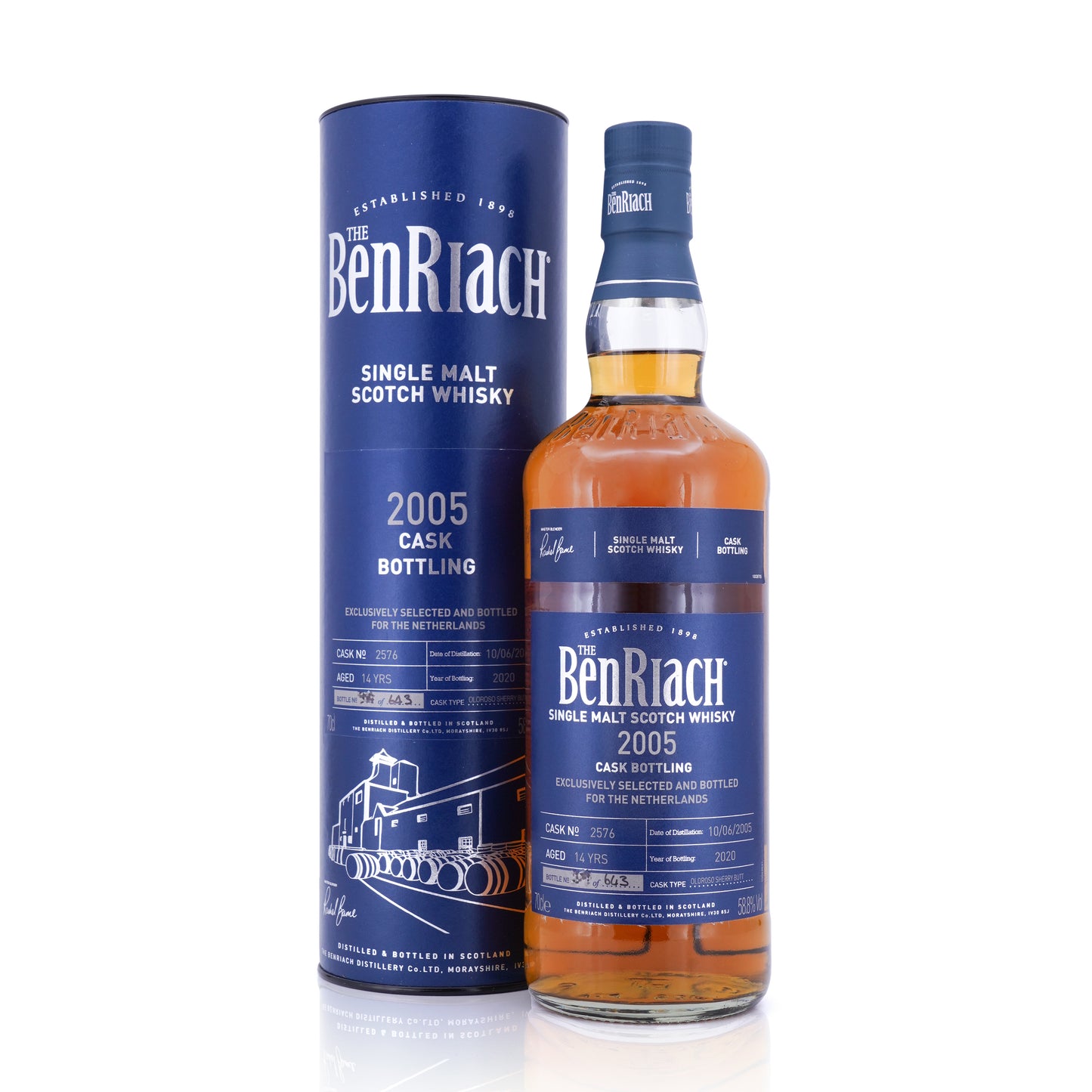 BenRiach 14 Years Old 2005/2020 Oloroso Sherry Butt #2576 58.8% 700ml