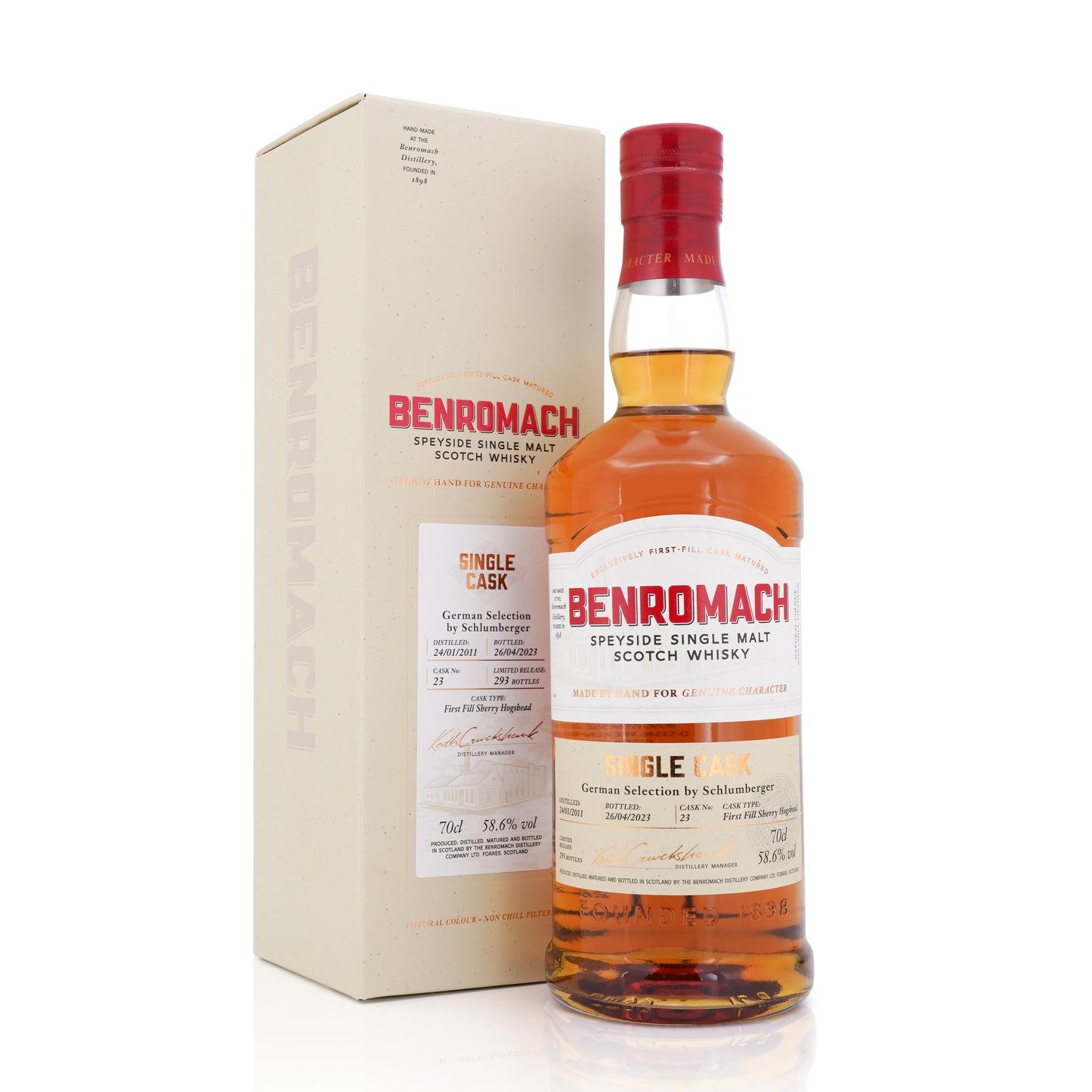 Benromach 12 Years Old 2011/2023 1st Fill Sherry Single Cask #23 58.6% 700ml