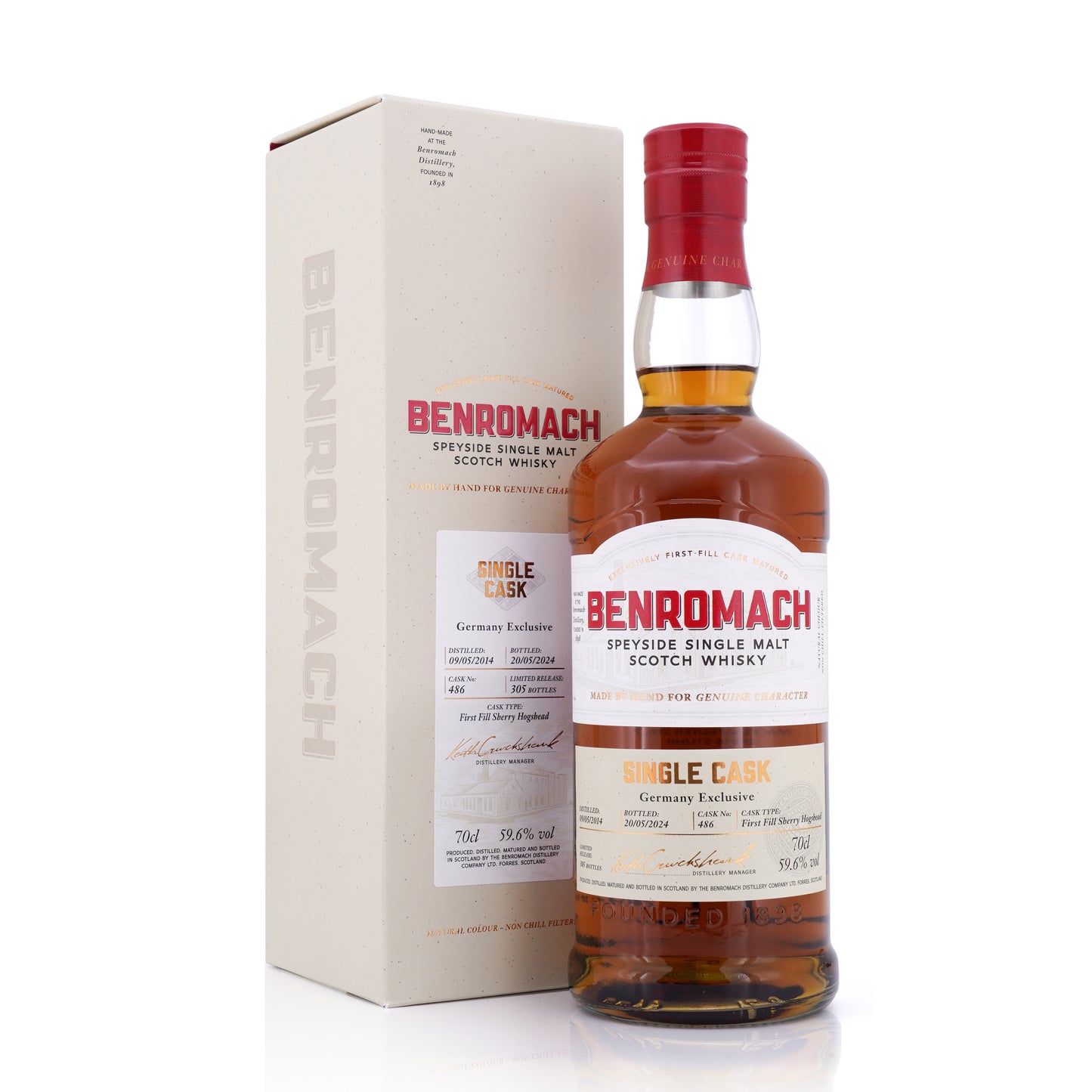 Benromach 2014/2024 Sherrry Hogshead #486 59.6% 700ml