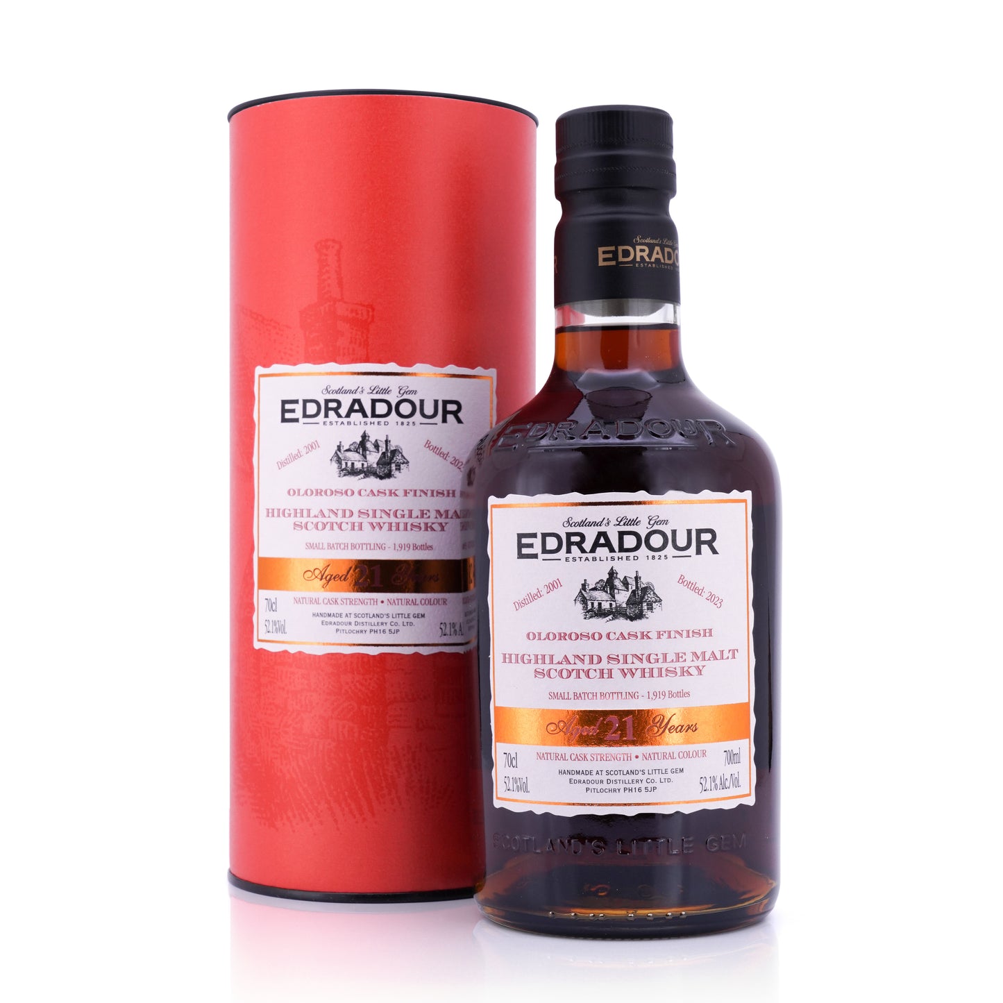 Edradour 21 Years Old 2001/2023 Cask Strength Sherry Cask 52.1% 700ml