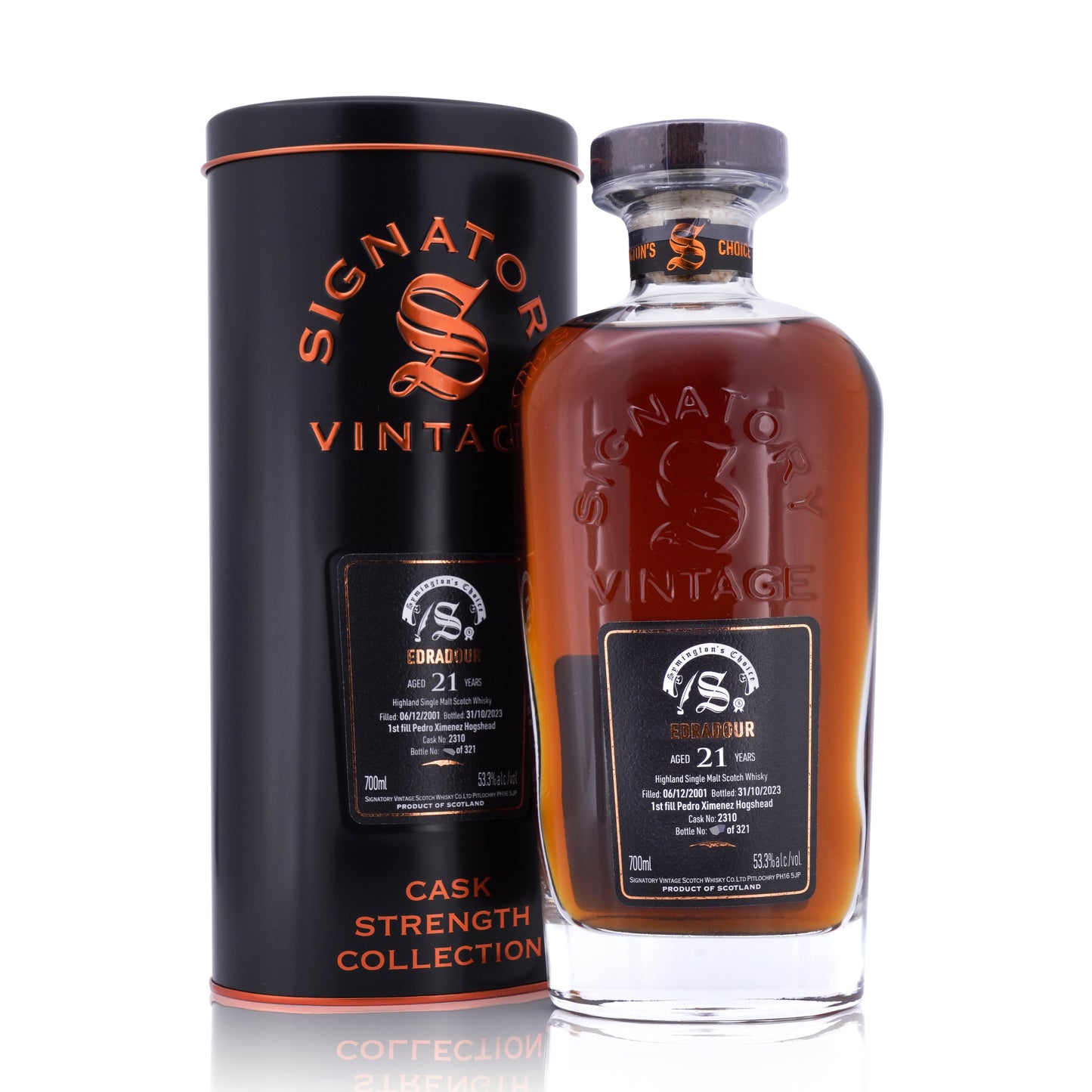 Edradour 21 Years Old 2001/2023 Symingtons Choice Signatory Cask Strength Collection #2310 53.3% 700ml