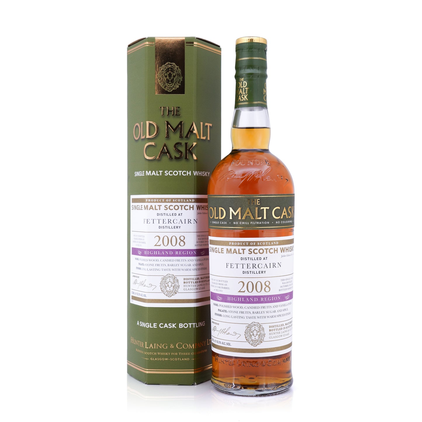 Fettercairn 15 Years Old 2008/2024 Sherry Hogshead The Old Malt Cask Hunter Laing 50% 700ml