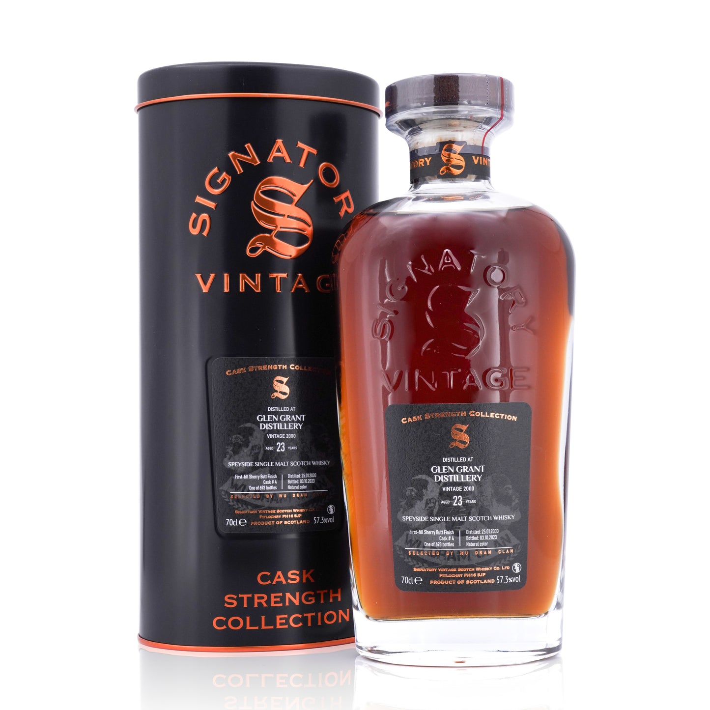 Glen Grant 23 Years Old 2000/2023 SV 1st Fill Sherry Butt #4 Wu Dram Clan 57.3% 700ml