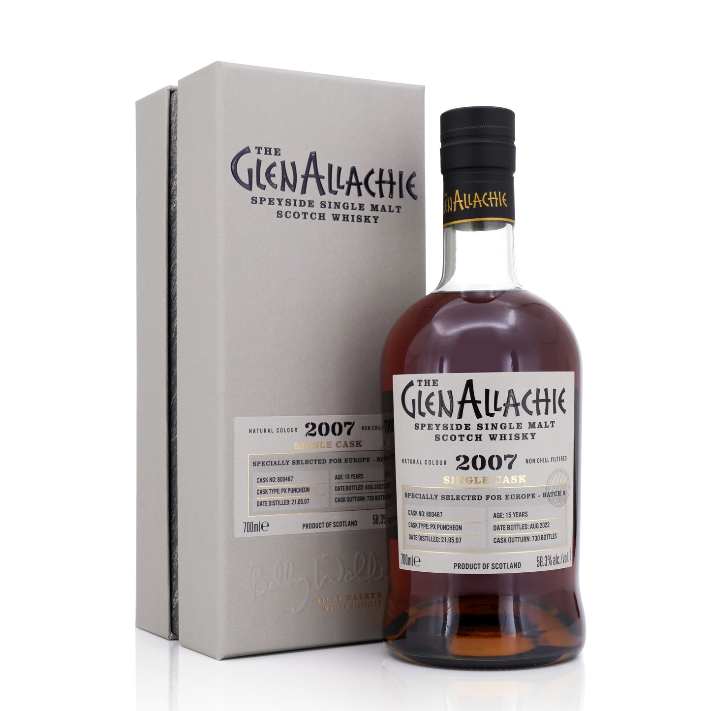 Glenallachie 15 Years Old 2007/2022 Single Cask for Europe Batch 5 #800467 58.3% 700ml