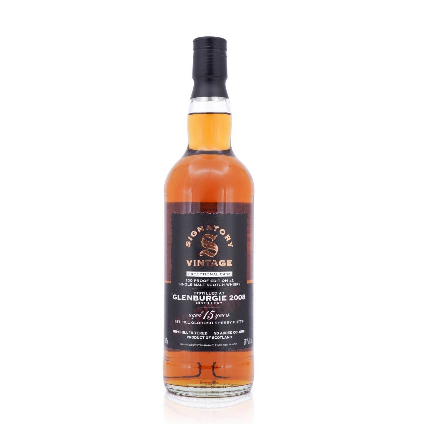 Glenburgie 15 Years Old 2008/2024 Signatory Vintage 100 Proof Exceptional Cask #2 57.1% 700ml