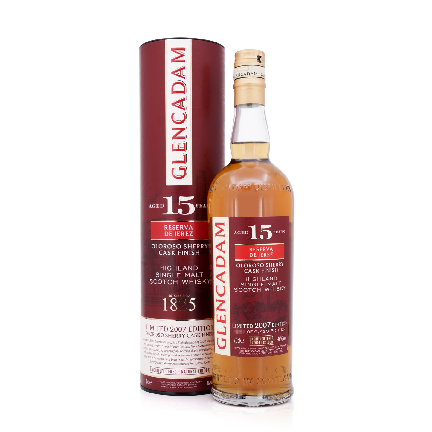 Glencadam 15 Years Old 2007/2023 Limited Edition Reserva de Jerez Oloroso Finish 46% 700ml