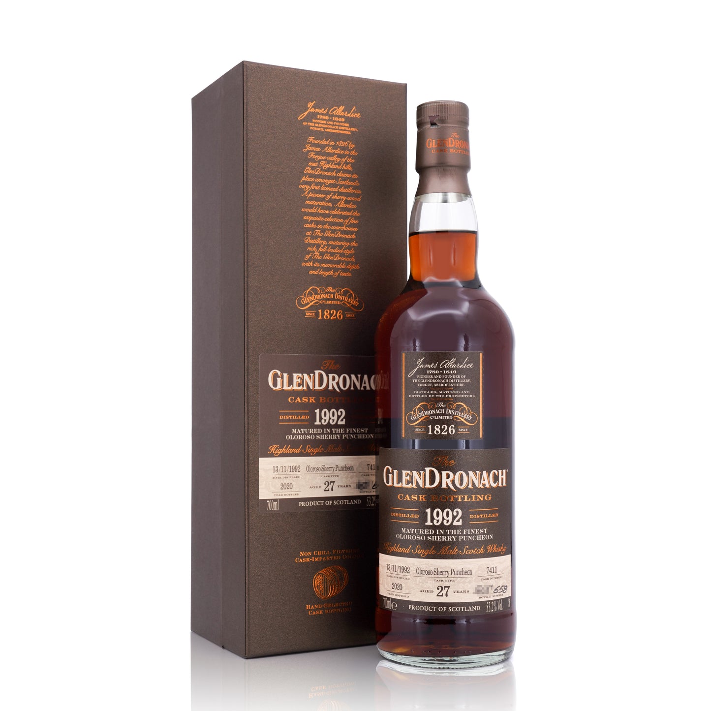 Glendronach 27 Years Old 1992/2020 Batch 18 Single Cask #7411 53.2% 700ml