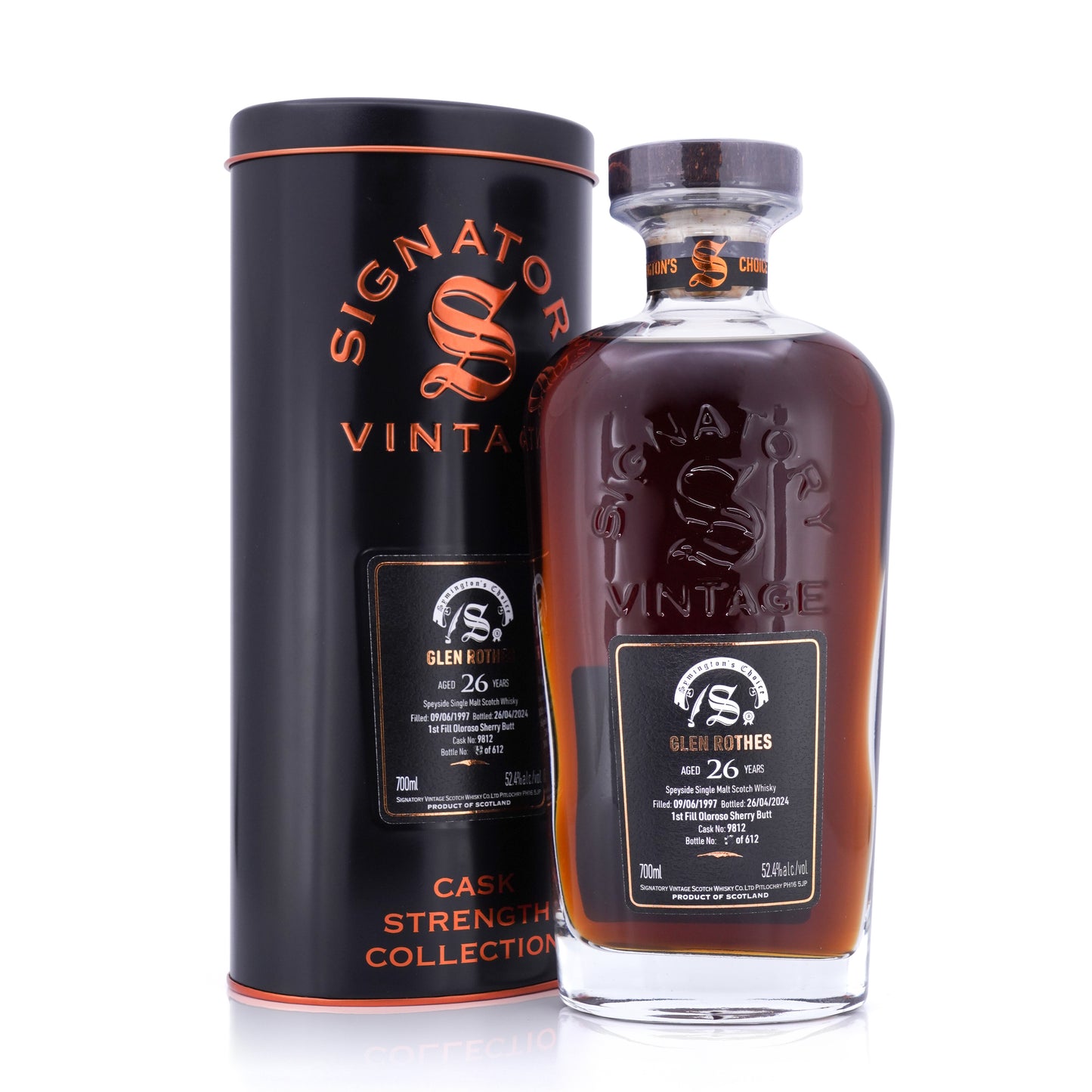 Glenrothes 26 Years Old 1997/2024 Symington’s Choice #9812 Signatory Vintage 52.4% 700ml