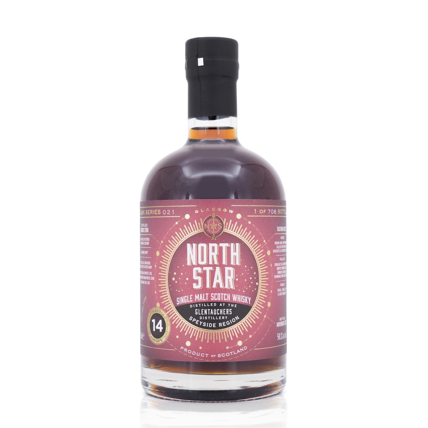 Glentauchers 14 Years Old 2008/2022 Sherry Cask #021 North Star Spirits 58.1% 700ml