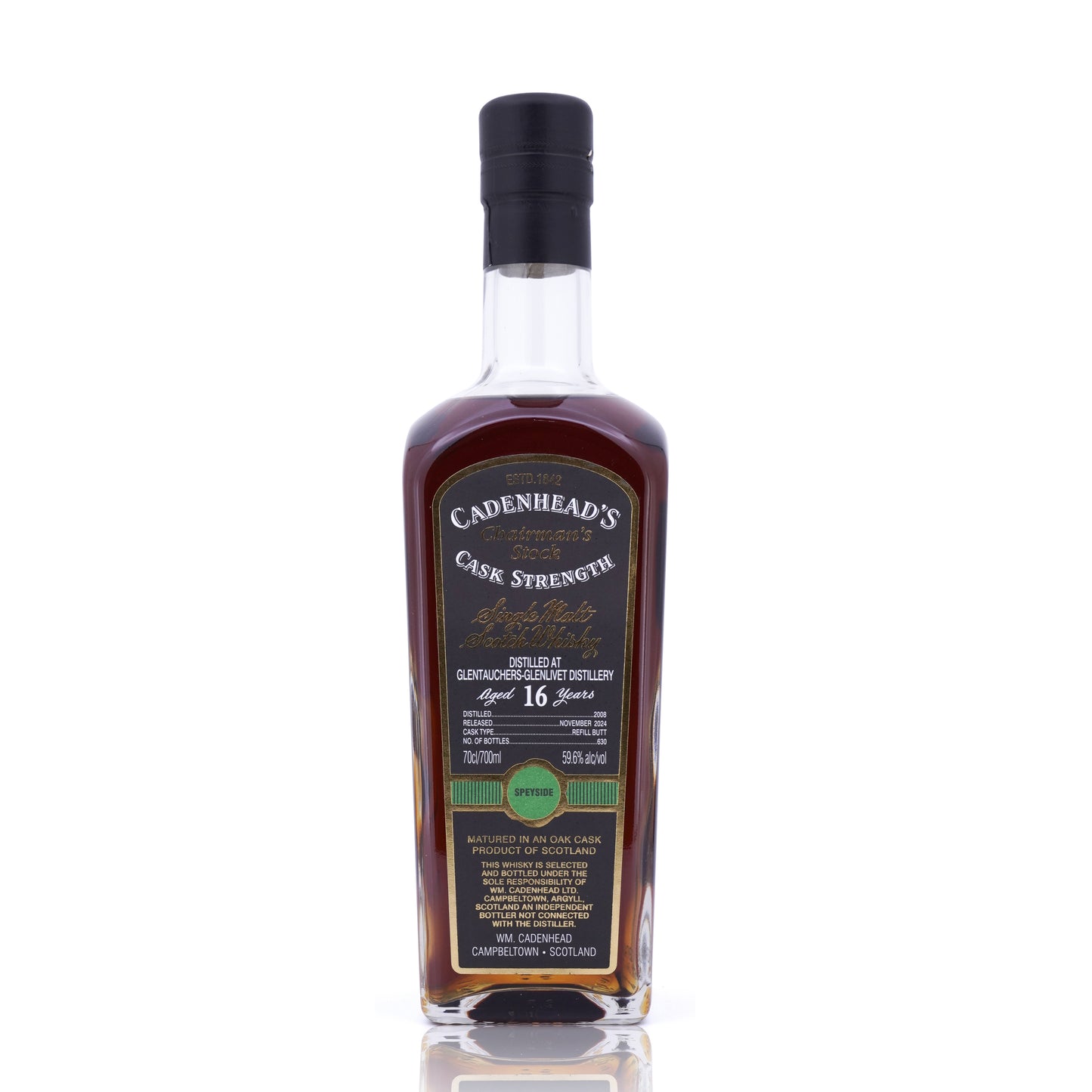 Glentauchers 16 Years Old 2008/2024 Cask Strength Chairman's Stock Cadenhead's 59.6% 700ml