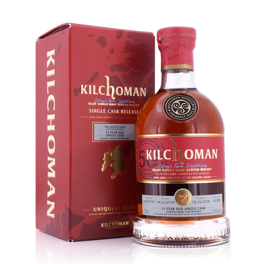 Kilchoman 15 Years Old 2008/2024 Cask 633/2008 Oloroso Sherry Cask 52.4% 700ml