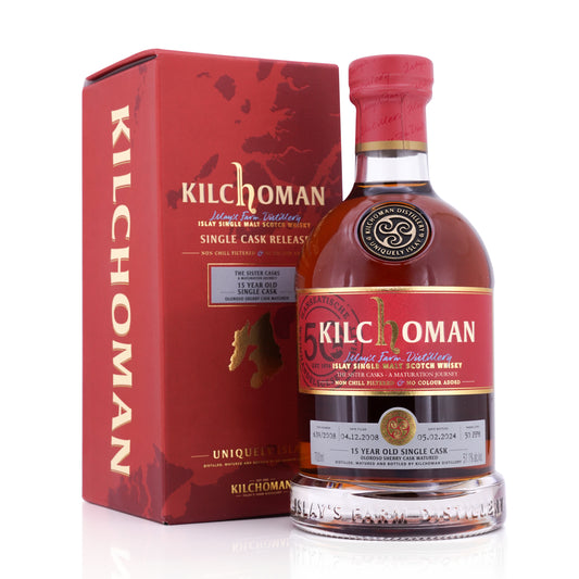 Kilchoman 15 Years Old 2008/2024 Cask 639/2008 Oloroso Sherry Cask 51.1% 700ml<WN90>