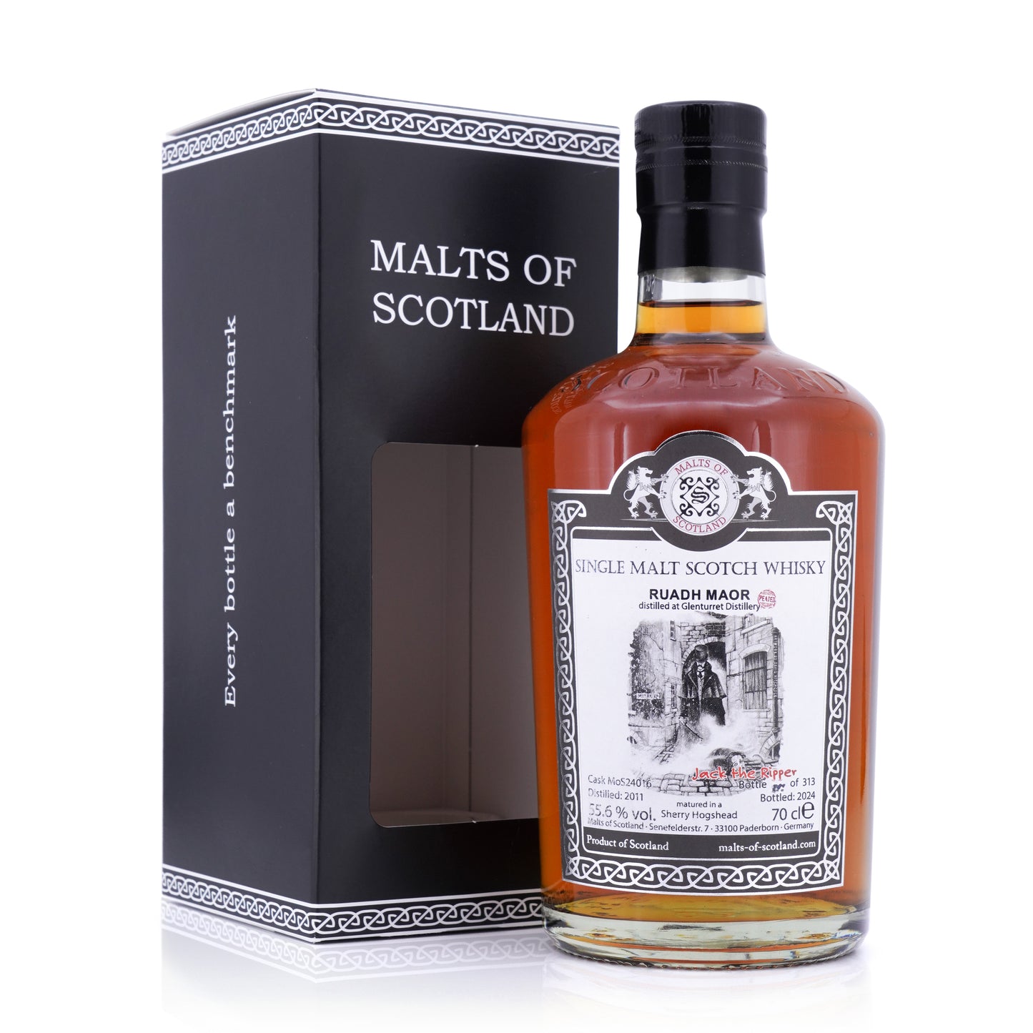 Ruadh Mhor/Glenturret 2011/2024 #Mos24016 Jack the Ripper Sherry Hogshead Malts of Scotland 55.6% 700ml