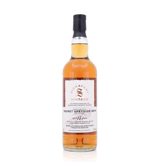 Secret Speyside 13 Years Old 2010/2024 Signatory Vintage 100 Proof #16 57.1% 700ml