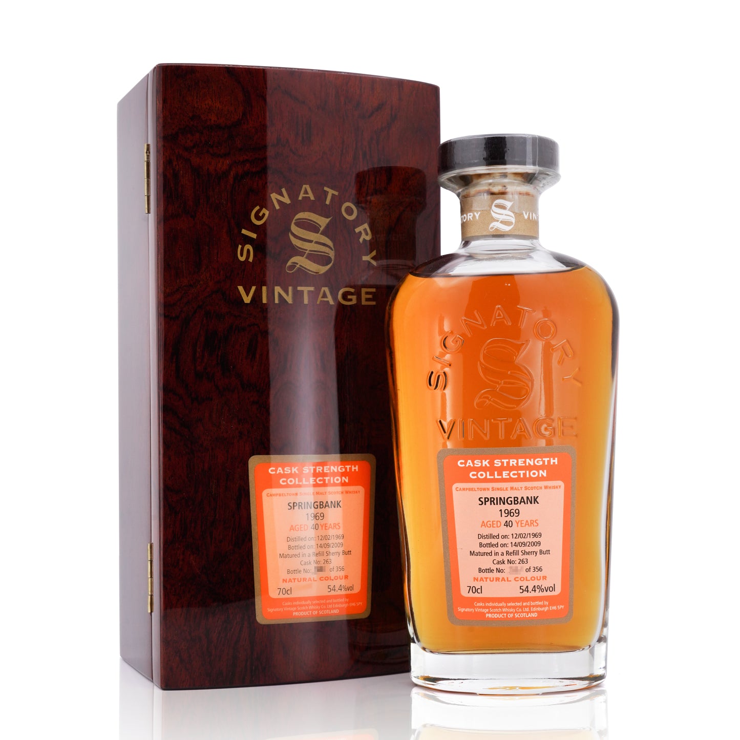 Springbank 40 Years Old 1969/2009 Signatory Vintage Cask Strength Collection #263 54.4% 700ml