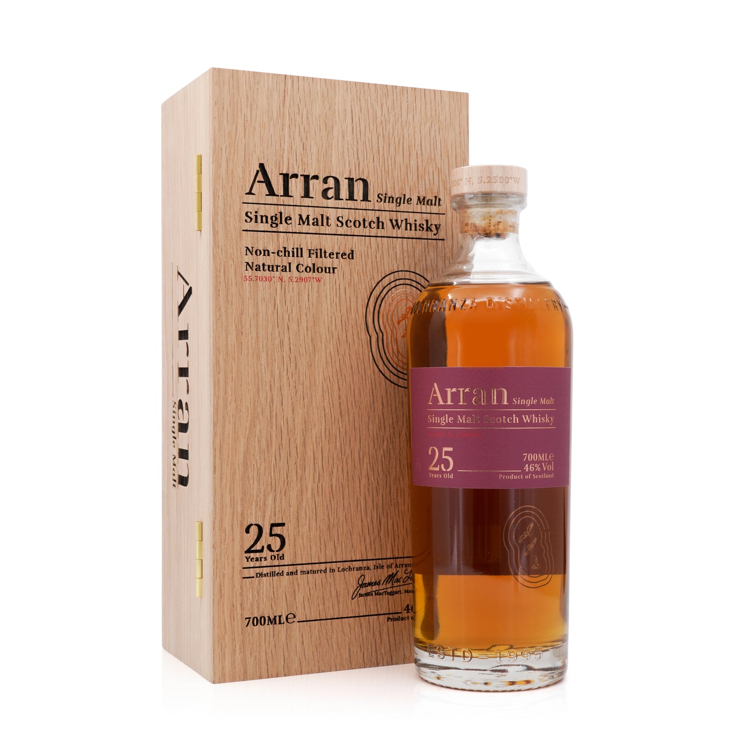 Arran 25 Years Old Single Malt Scotch Whisky 46% 700ml 2022