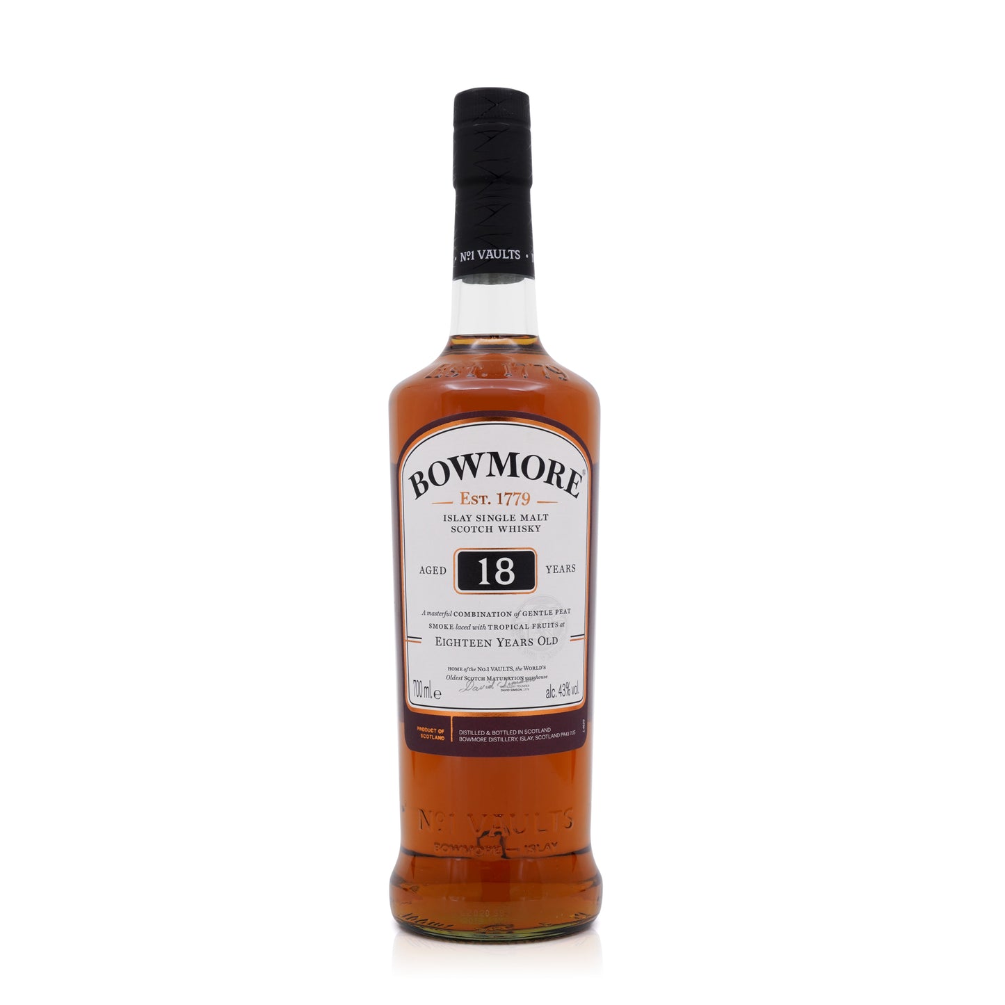 Bowmore 18 Years Old Islay Single Malt Scotch Whisky 2022 43% 700ml